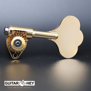 NEW Gotoh GBU510C-12 Bass 4-STRING Tuners 4-inline 11/16" Clover Key - GOLD