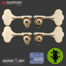 Carregar imagem no visualizador da galeria, NEW Gotoh GBU510C-12 Bass 4-String L2+R2 11/16&quot; Tuners Clover Key 2x2 - GOLD