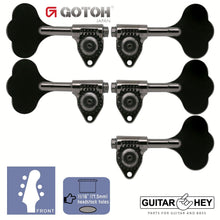 Carregar imagem no visualizador da galeria, NEW Gotoh GBU510C-12 Bass 5-String L3+R2 11/16&quot; Tuners Clover Key 3x2 - COSMO BK