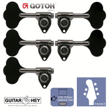 Load image into Gallery viewer, NEW Gotoh GBU510C-12 Bass 5-String L2+R3 11/16&quot; Tuners Clover Key 2x3 - COSMO BK