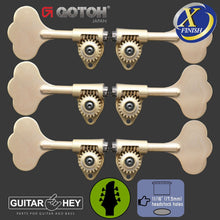 Carregar imagem no visualizador da galeria, NEW Gotoh GBU510C-12 Bass 6-String L3+R3 11/16&quot; Tuners Clover Key 3x3 - X-GOLD