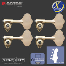 Carregar imagem no visualizador da galeria, NEW Gotoh GBU510C-12 Bass 4-STRING Tuners 4-inline 11/16&quot; Clover Key - X-GOLD