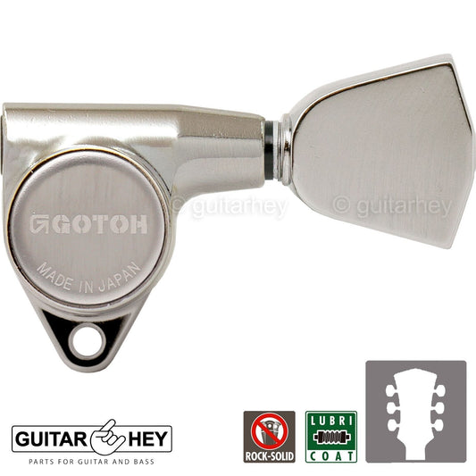 NEW Gotoh SG301-04 L3+R3 Set Tuners w/ Large Buttons 18:1 Ratio - 3x3 - NICKEL