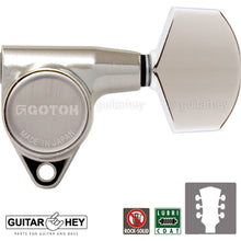 Load image into Gallery viewer, NEW Gotoh SG301-01 L3+R3 Set Tuners w/ Large Buttons 18:1 Ratio - 3x3 - NICKEL