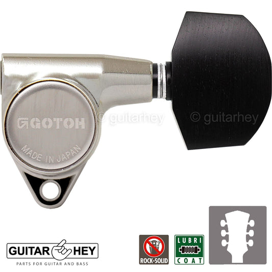 NEW Gotoh SG301-EN01 L3+R3 Set Tuners w/ LARGE Buttons 18:1 Ratio - 3x3 - NICKEL