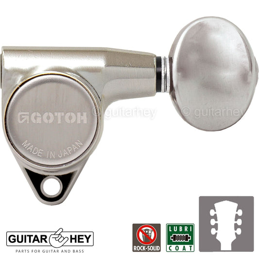 NEW Gotoh SG301-05 L3+R3 Set Tuners w/ Small Buttons 18:1 Ratio - 3x3 - NICKEL