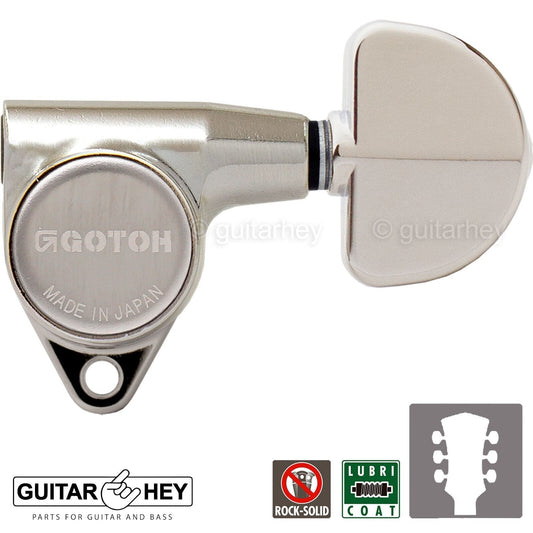 NEW Gotoh SG301-20 L3+R3 Set Tuners w/ Large Buttons 18:1 Ratio - 3x3 - NICKEL