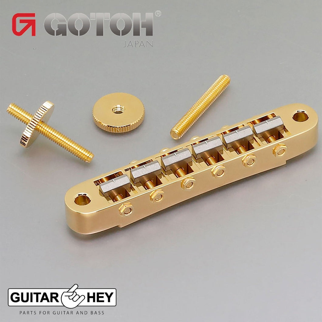 NEW Gotoh Ti103B Nashville Tune-o-matic Bridge M4 Post Titanium Saddles - GOLD
