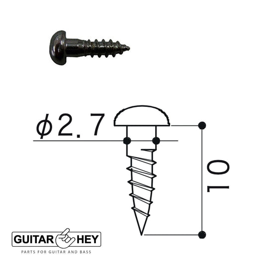 (12) Gotoh Guitar Replacement Screws for SXB510/SXN510/SE700/SE770 - BLACK