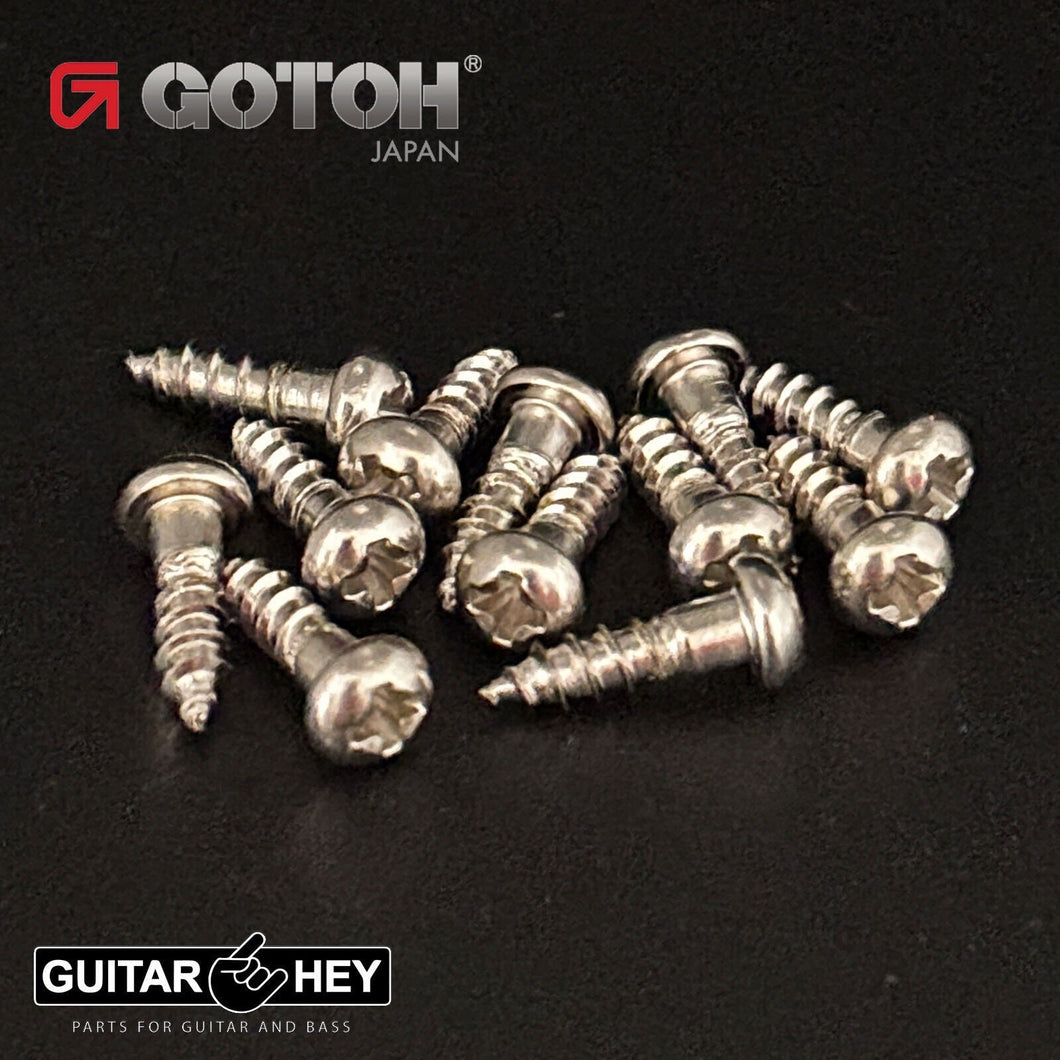 (12) Gotoh Guitar Replacement Screws for SXB510/SXN510/SE700/SE770 - NICKEL