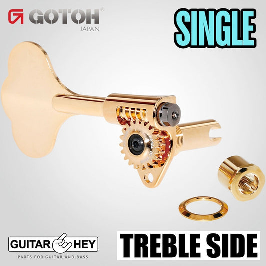 NEW (1) Gotoh GBU510C-9 Replacment Bass Machine Head TREBLE SIDE, SINGLE - GOLD