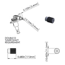 Load image into Gallery viewer, NEW (6) Genuine Hipshot SK1C Knurled Tuner Buttons - CHROME