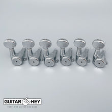 Load image into Gallery viewer, Hipshot 6-in-Line Tuners Schaller Mini Locking M6 Style STAGGERED D05 - CHROME