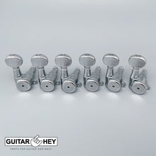 Carregar imagem no visualizador da galeria, Hipshot 6-in-Line Tuners Schaller Mini Locking M6 Style STAGGERED D05 - CHROME