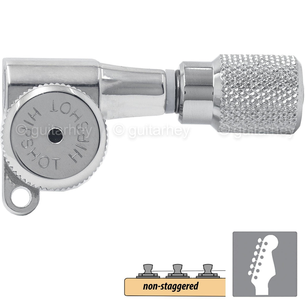 NEW Hipshot 6-in-Line Schaller Mini Locking M6 Style Non-Staggered SK1C - CHROME