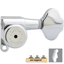 Carregar imagem no visualizador da galeria, NEW Hipshot 6-in-Line Schaller Mini Locking M6 Style Non-Staggered D08 - CHROME