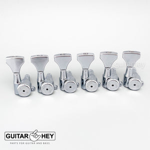 NEW Hipshot 6-in-Line Schaller Mini Style Locking M6 Non-Staggered HS - CHROME