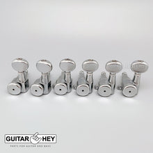 Load image into Gallery viewer, NEW Hipshot 6-in-Line LEFT-HANDED Mini Locking Non-Staggered OVAL Buttons CHROME