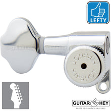 Load image into Gallery viewer, NEW Hipshot 6-in-Line LEFT-HANDED STAGGERED Mini Locking BUTTERBEAN Keys, CHROME