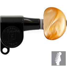 Carregar imagem no visualizador da galeria, NEW Hipshot Mini 6-In-Line STAGGERED Keys w/ AMBER Buttons Right Handed - BLACK