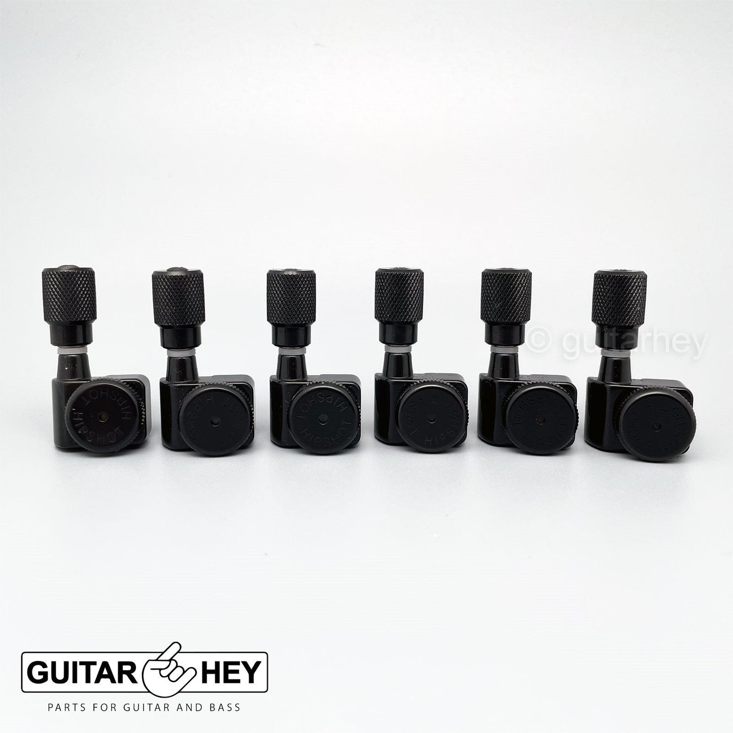 NEW Hipshot STAGGERED Tuners Fender® Directrofit™ LOCKING IND Buttons - BLACK