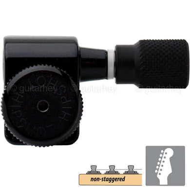 NEW Hipshot Non-Staggered Tuners Fender® Directrofit™ LOCKING Knurled - BLACK