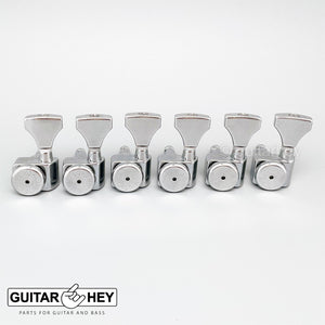 Hipshot STAGGERED Tuners Fender® Directrofit Locking HS-C LEFT-HANDED - CHROME