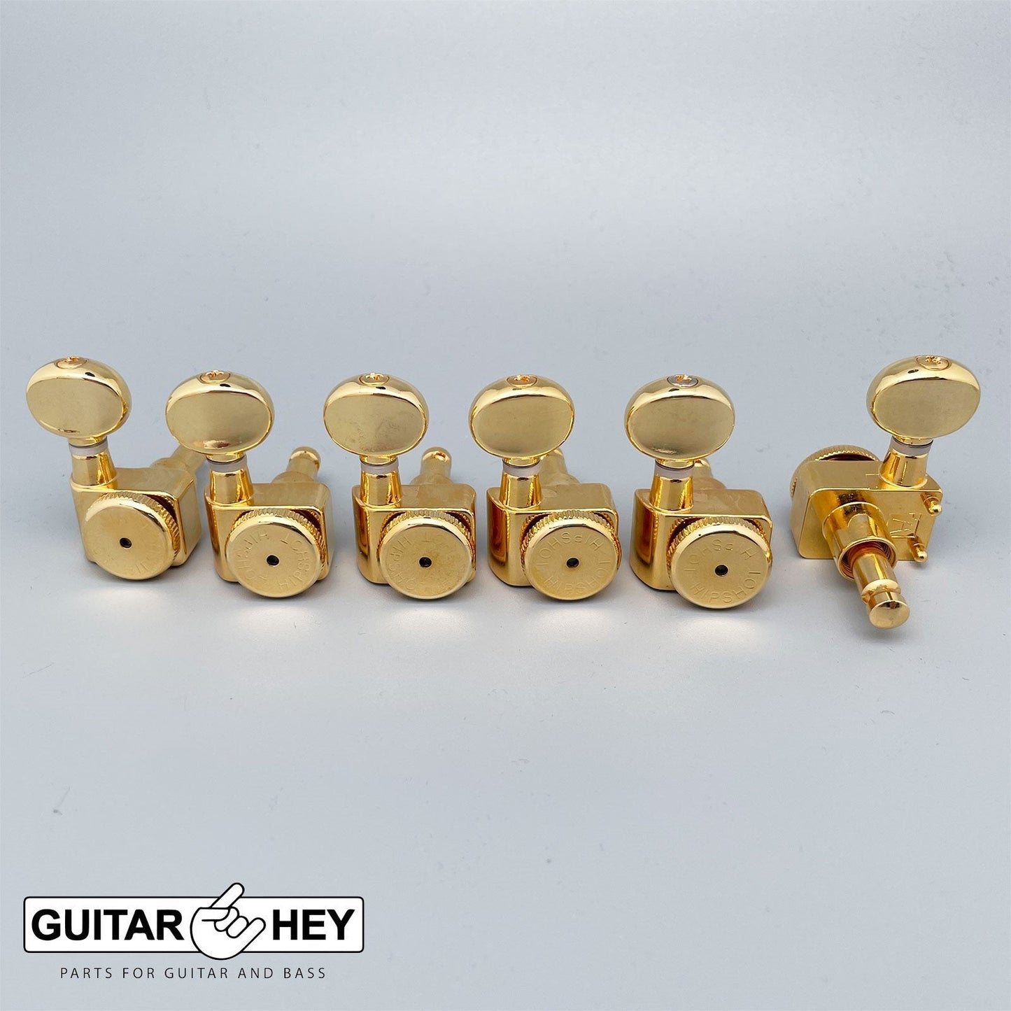 NEW Hipshot STAGGERED Tuners Kit Fender® Directrofit™ LOCKING OVAL Buttons, GOLD