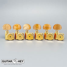 Load image into Gallery viewer, NEW Hipshot Non-Stag Tuners Kit Fender® Directrofit™ LOCKING Moon Amber - GOLD