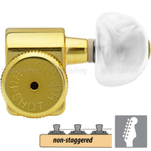 Load image into Gallery viewer, NEW Hipshot Non-Stag Tuners Kit Fender® Directrofit™ LOCKING Moon Pearl - GOLD