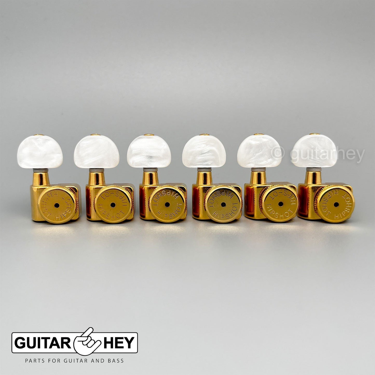NEW Hipshot STAGGERED Tuners Kit Fender® Directrofit™ LOCKING Moon Pearl - GOLD
