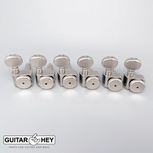 Hipshot Tuners Fender Directrofit LOCKING Non-Staggered OVAL Buttons NICKEL