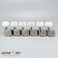 Load image into Gallery viewer, NEW Hipshot STAGGERED Tuners Fender® Directrofit™ LOCKING HEX-P Buttons - NICKEL