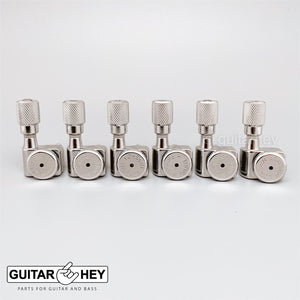 Hipshot Tuners Fender® Directrofit™ LOCKING Non-Staggered KNURLED Buttons NICKEL