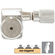 Load image into Gallery viewer, Hipshot Tuners Fender® Directrofit™ LOCKING Non-Staggered KNURLED Buttons NICKEL