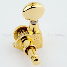 Load image into Gallery viewer, NEW Hipshot 6 in Line Grip-Locking Non-Staggered Open-Gear OVAL Buttons - GOLD