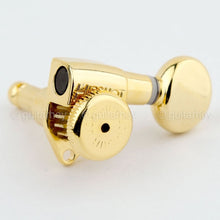 Load image into Gallery viewer, NEW Hipshot 6 in Line Grip-Locking Non-Staggered Open-Gear OVAL Buttons - GOLD