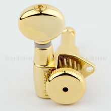 Load image into Gallery viewer, NEW Hipshot 6 in Line Grip-Locking Non-Staggered Open-Gear OVAL Buttons - GOLD