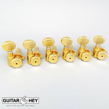 Load image into Gallery viewer, NEW Hipshot 6 in Line Grip-Locking Non-Staggered Open-Gear OVAL Buttons - GOLD