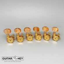 Load image into Gallery viewer, NEW Hipshot Grip-Lock NON-STAG Locking Tuners 6 In Line AMBER Hex Keys - GOLD