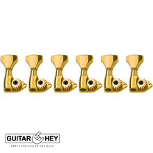 Load image into Gallery viewer, NEW Hipshot 6K1GN0G Classic Open-Gear Tuners 6 in line Non-Staggered - GOLD