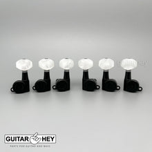 Carregar imagem no visualizador da galeria, NEW Hipshot Locking M6 Schaller Mini Style Keys PEARLOID Buttons Set 3x3 - BLACK