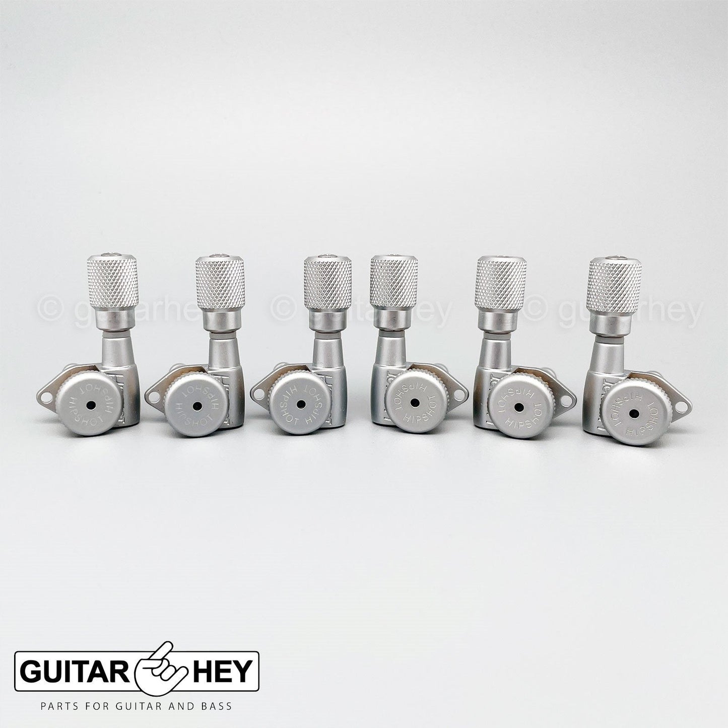 NEW Hipshot Grip-Lock Open-Gear LOCKING Tuners w/ KNURLED Buttons 3x3 - SATIN
