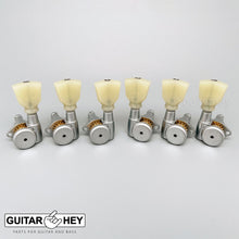 Carregar imagem no visualizador da galeria, NEW Hipshot Grip-Lock Open-Gear LOCKING Tuners w/ KEYSTONE Buttons 3x3 - SATIN