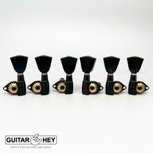 Load image into Gallery viewer, NEW Hipshot Classic Upgrade Kit Open-Gear Tuners w/ Keystone Buttons 3x3 - BLACK