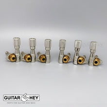 Load image into Gallery viewer, NEW Hipshot Classic Open-Gear Tuners 18:1 Gear Ratio KNURLED Buttons 3x3, NICKEL