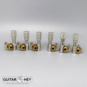 NEW Hipshot Classic Open-Gear Tuners 18:1 Gear Ratio KNURLED Buttons 3x3, NICKEL