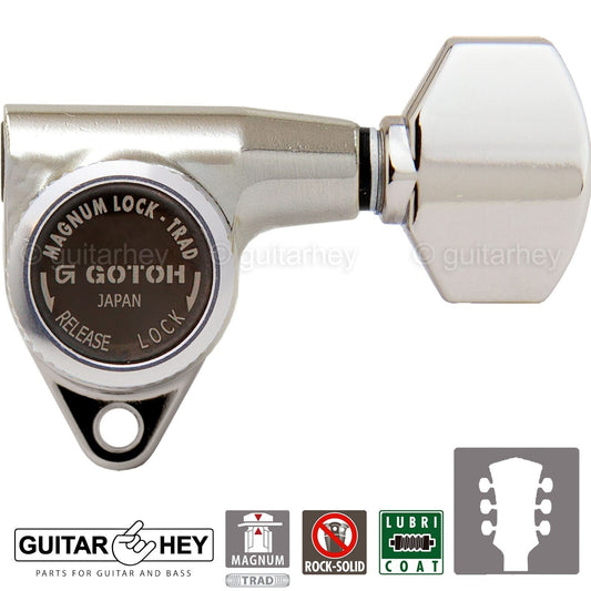 NEW Gotoh SG301-07 MGT Magnum Locking Tuners Set SMALL Buttons 3x3 - NICKEL