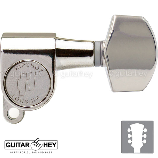 NEW Hipshot Classic Closed-Gear L3+R3 Mini Tuners Set w/ UMP Plates 3x3 - NICKEL