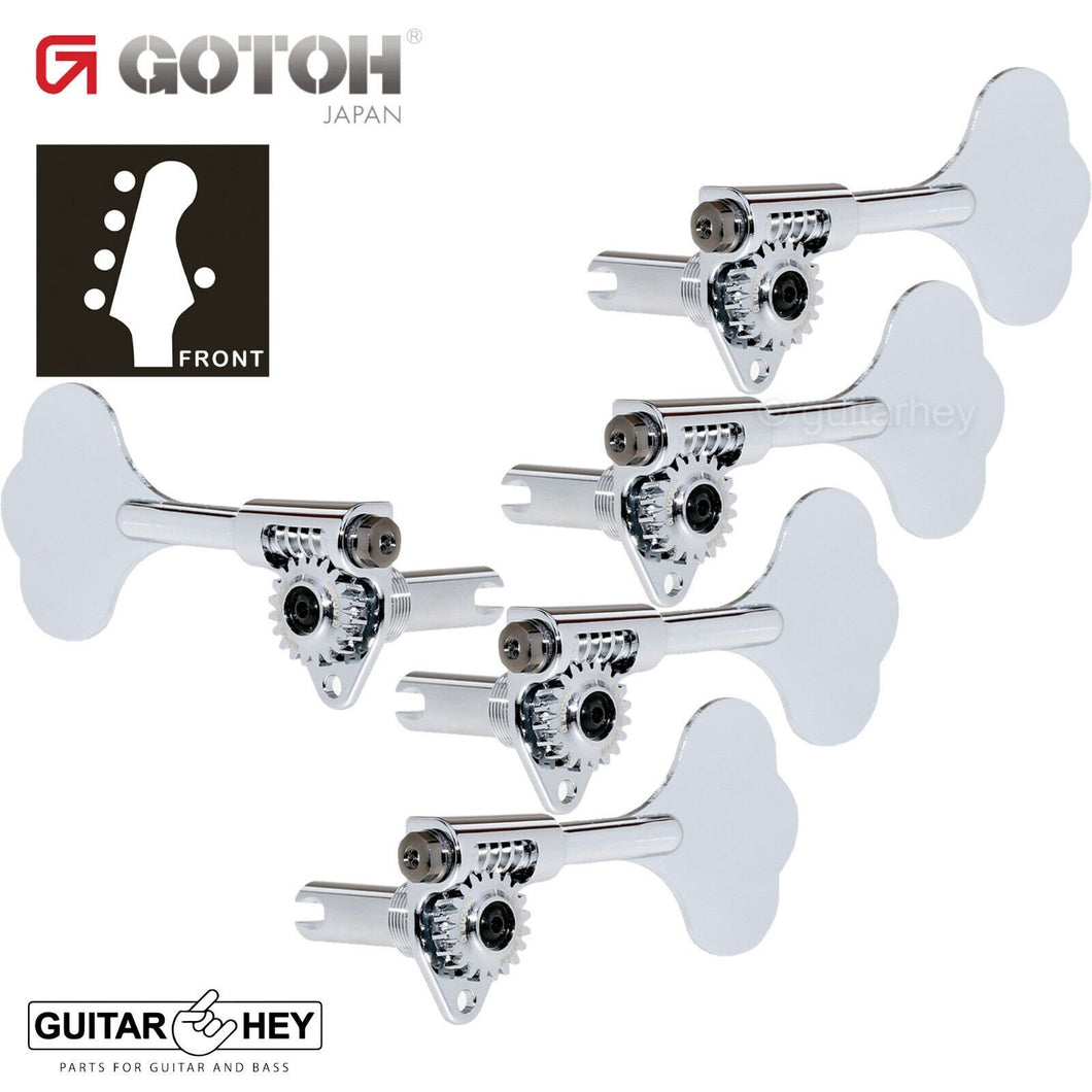 NEW Gotoh GBU510C-9 Compact Bass 5-String L4+R1 Tuners Clover Key 4x1 - CHROME